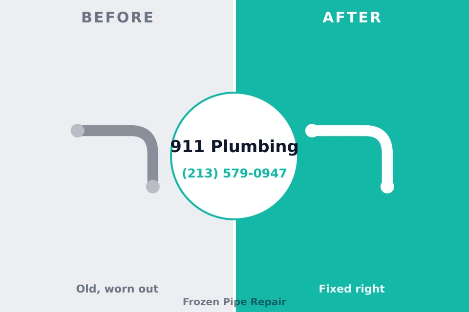Before and after: plumbing repair Baytown, TX